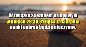Punkt pobrań będzie nieczynny
