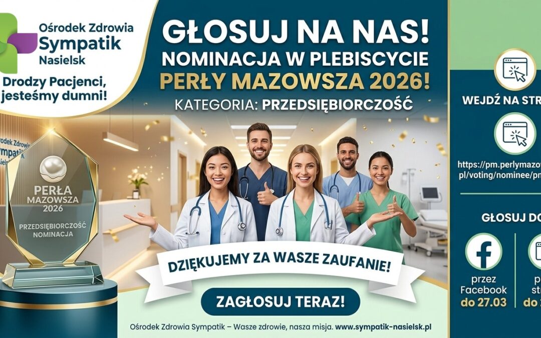 Głosuj na Ośrodek Zdrowia Sympatik w konkursie Perły Mazowsza!
