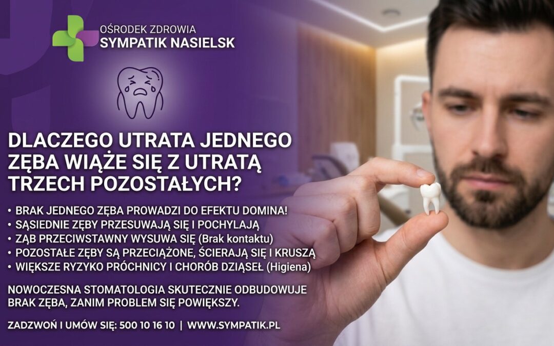 Dlaczego utrata jednego zęba to utrata trzech kolejnych Sprawdź!